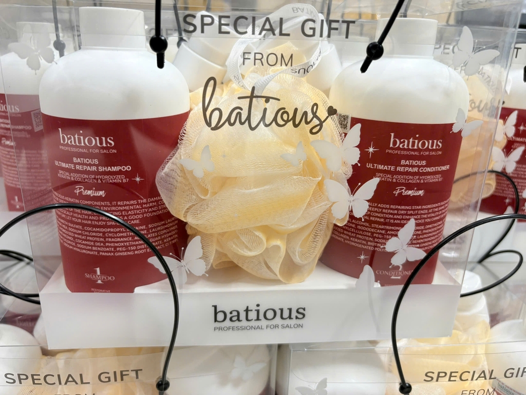 Set quà gội xả cao cấp Batious Shampoo & Conditioner 500mlx2 - Hàng công cty