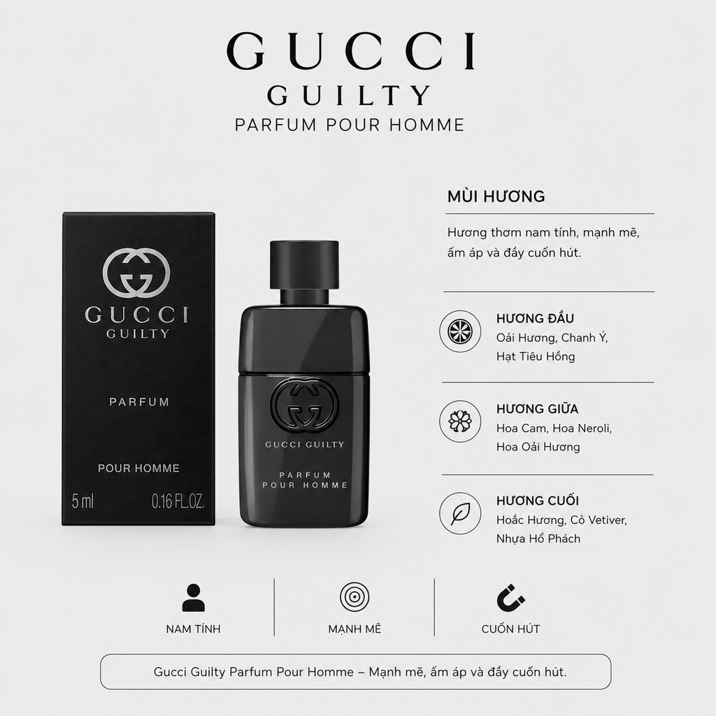 Nước Hoa Gucci Mini 5ml - Fullbox - Hàng Công ty