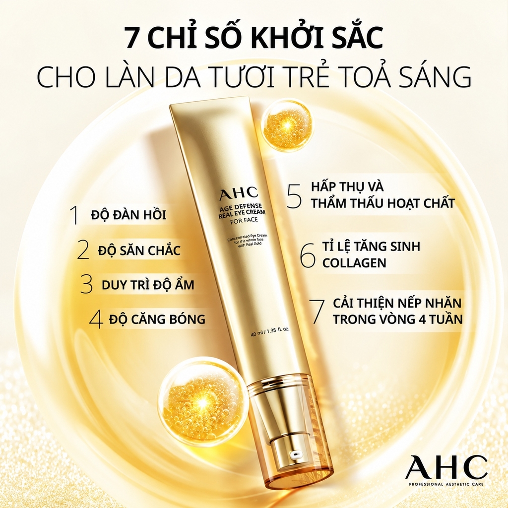 Kem dưỡng mắt AHC Age Defense Real Eye Cream for Face 40ml Fullbox Hàng Duty