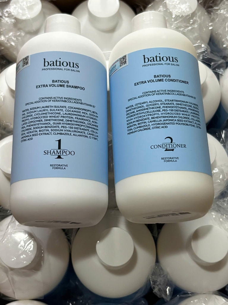 Set quà gội xả cao cấp Batious Shampoo & Conditioner 500mlx2 - Hàng công cty