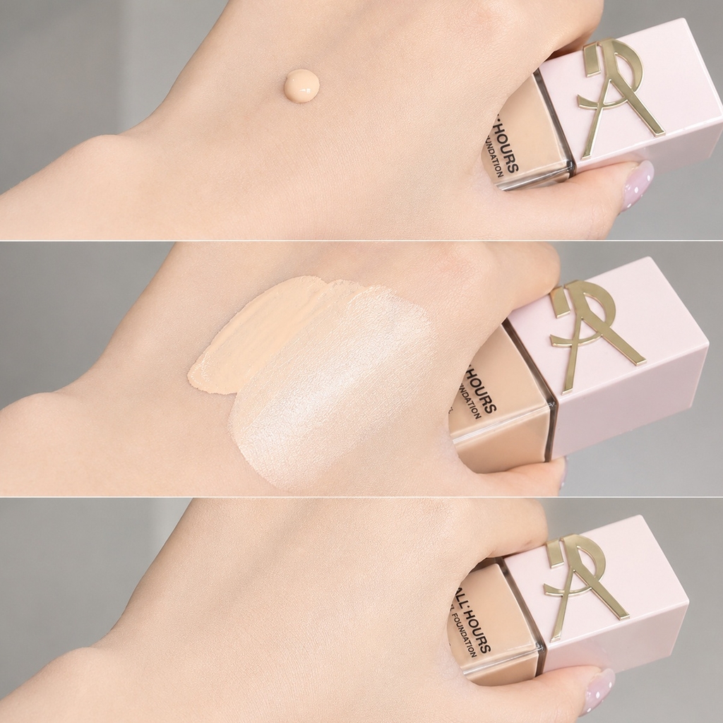 Kem Nền YSL Nắp Hồng All Hours Glow Foundation - Fullbox 25ml - Hàng Duty