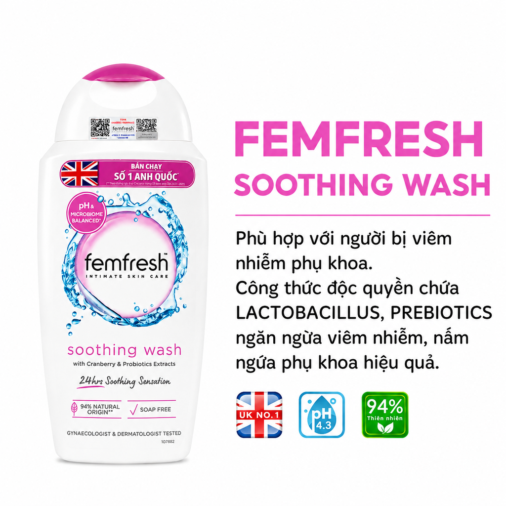 Dung Dịch Vệ Sinh Phụ Nữ Femfresh 250ml Hàng Công Ty