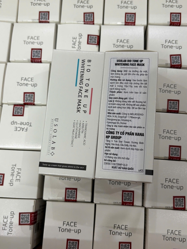 Kem Ủ Trắng Da Usolab Bio Tone Up Whitening Face Mask 50ml - Fullbox - Hàng CTY