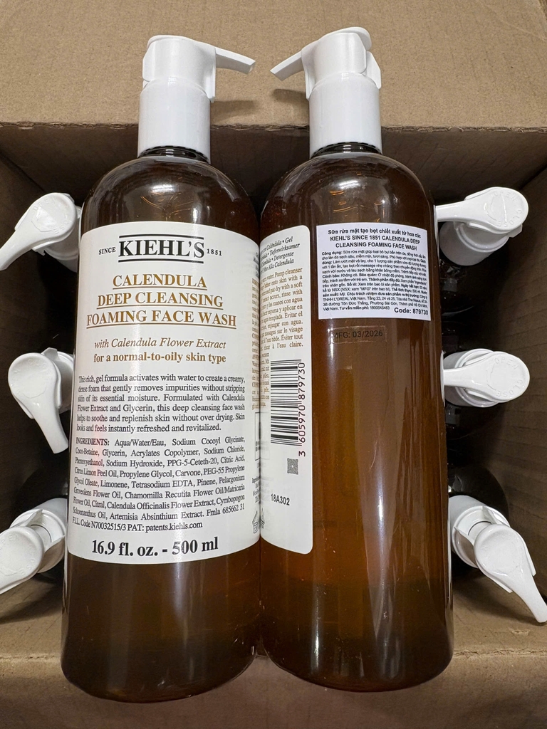 Sữa Rửa Mặt Kiehl's Calendula Deep Cleansing Foaming Face Wash Hoa Cúc Dịu Nhẹ