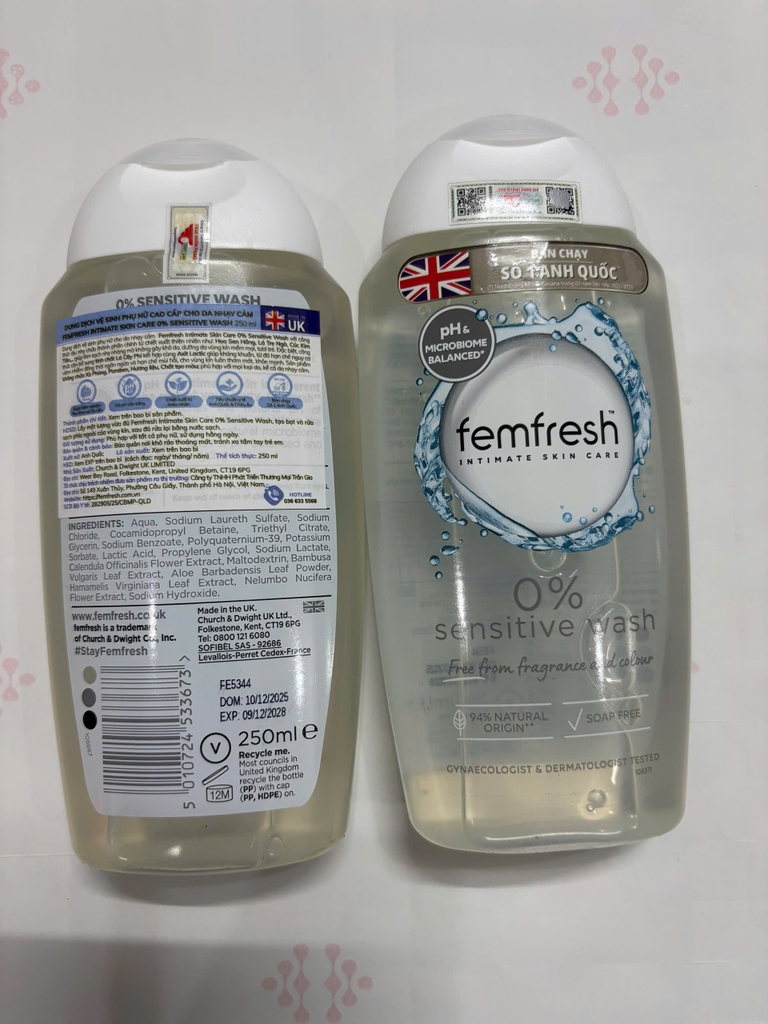 Dung Dịch Vệ Sinh Phụ Nữ Femfresh 250ml Hàng Công Ty