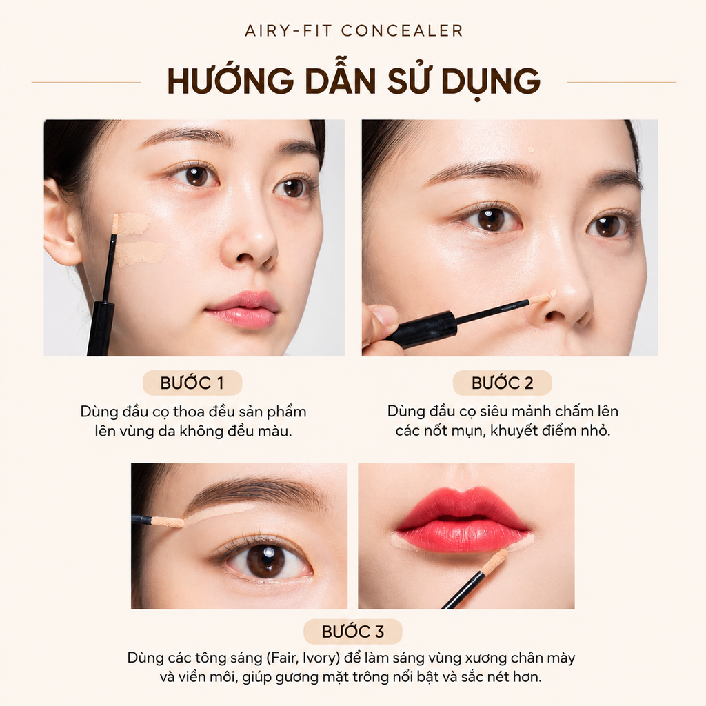 Che khuyết điểm Clio Kill Cover Airy Fit Concealer 3g - Tách Set Nobox