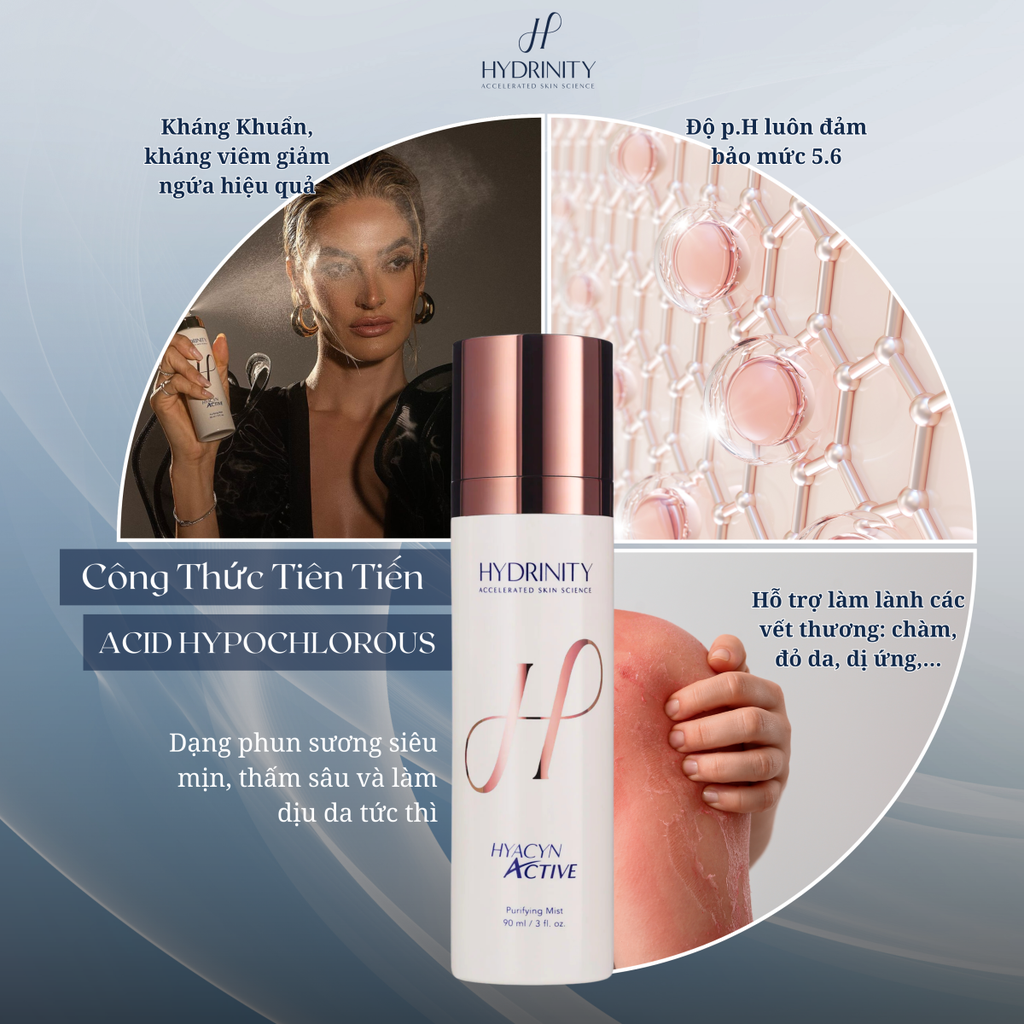 Xịt dưỡng Hydrinity Hyacyn Active Purifying Mist 90ml - Fullbox - Hàng Công Ty