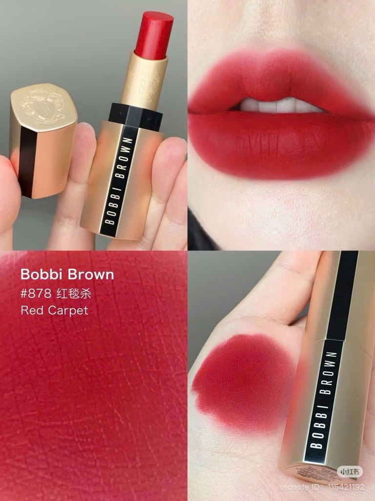 Son Bobbi Brown Luxe matte màu 878 Red Carpet 3.5g - Fullbox (Lỗi miệng son)