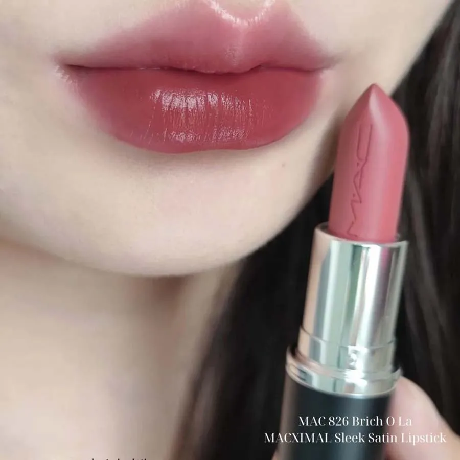 Son MAC Ximal Sleek Satin Lipstick 3.5g Fullbox - 826 Brick-O-La - Order US