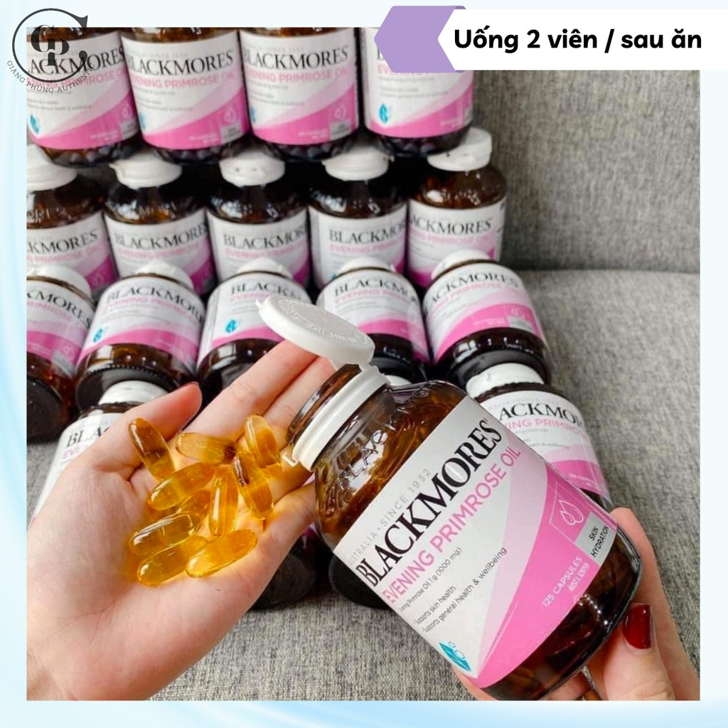 Tinh dầu hoa anh thảo Blackmores Evening Primrose Oil hỗ trợ cân bằng hormone, giảm khó chịu kỳ kinh và chăm sóc da tóc móng - 125 viên