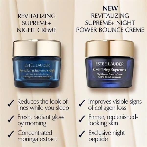 Kem Đêm Tăng Đàn Hồi, Săn Chắc Da Estee Revitalizing Supreme+ Night Power Bounce - Nobox Tách Set US