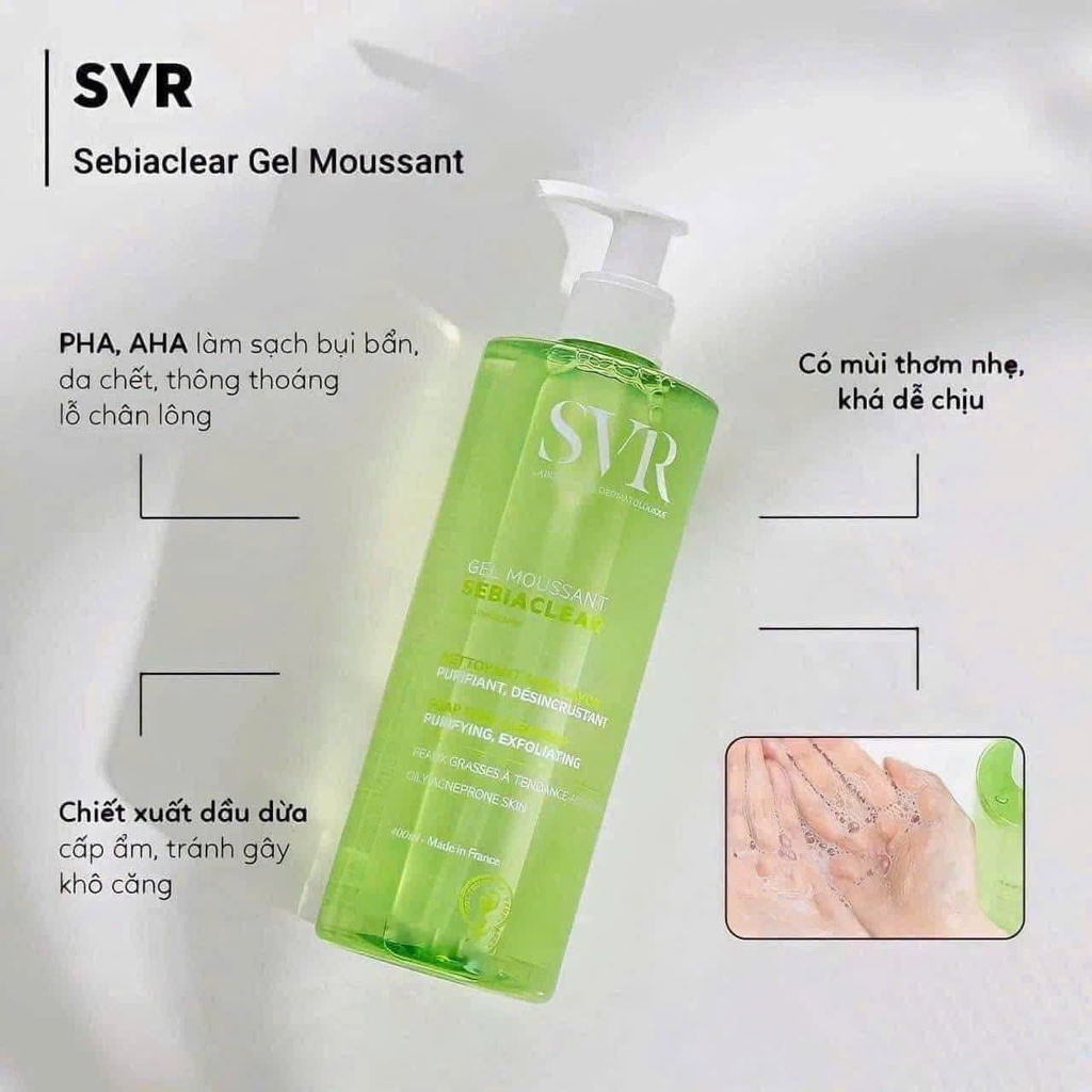 Sữa Rửa Mặt SVR Sebiaclear Gel Moussant