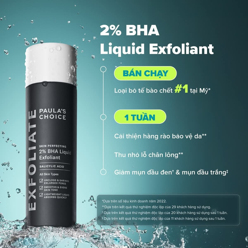 Tẩy Tế Bào Chết Hóa Học Paula’s Choice Skin Perfecting 2% BHA Liquid