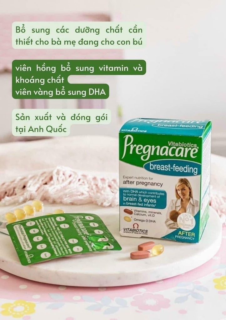 Viên Uống Bổ Sung Vitamin và Khoáng Chất Sau Sinh Vitabiotics Pregnacare Breast-Feeding 84v Fullbox