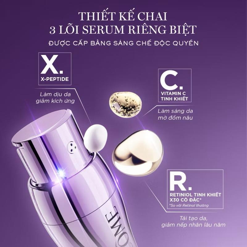 Serum Retinol Tươi 3 Lõi Lancome Renergie C.R.x Triple Retinol 3ml - Hàng Công Ty