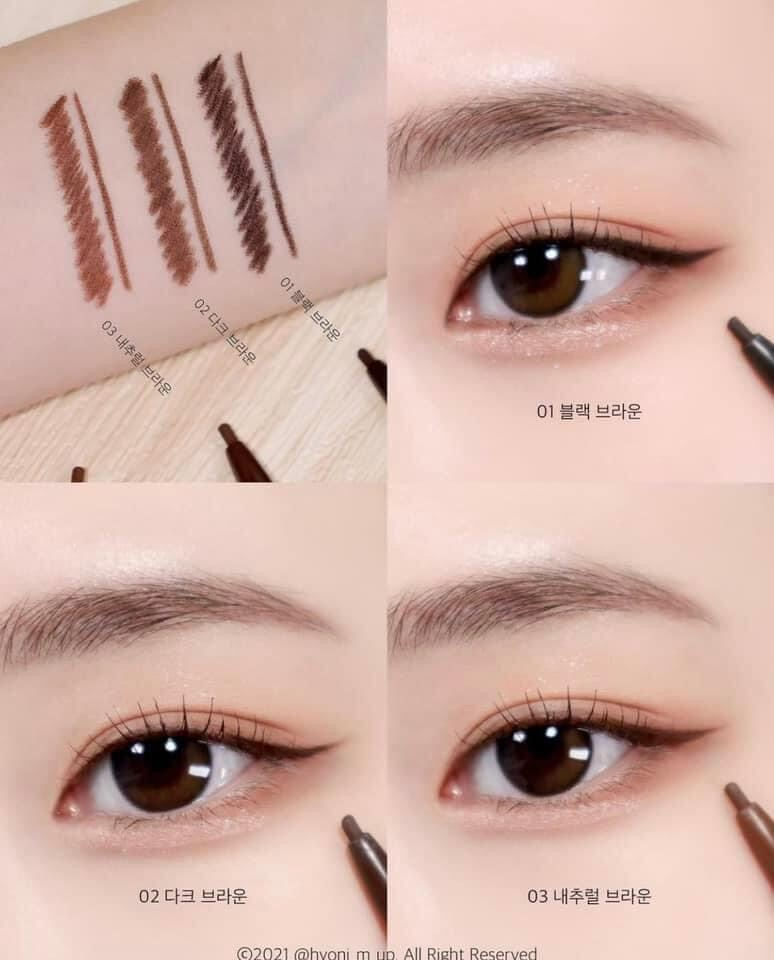 Gel Kẻ Mắt Lâu Trôi, Chống Nước Kiss Me Heroine Make - 01 Black Brown