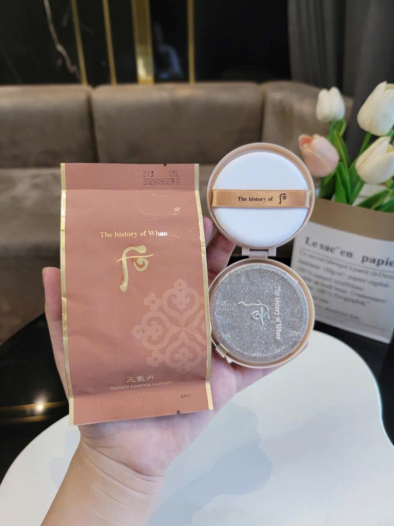 Cushion Whoo Nâu Cheongidan Radiant Essence Tone 21 - 15g