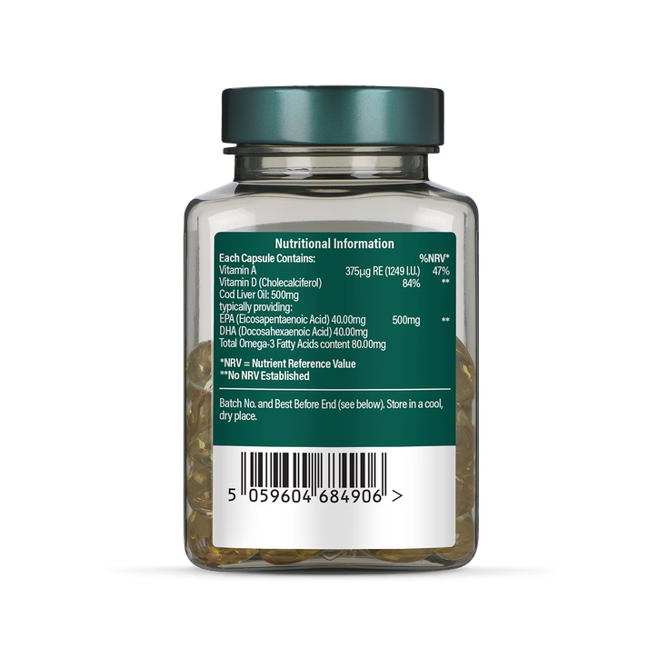 Viên Uống Dầu Gan Cá Tuyết Bổ Sung Omega - HB Liver Oil 500mg - 60 Viên