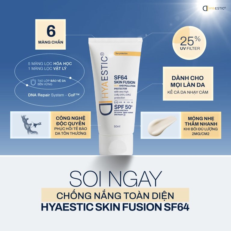 Kem Chống Nắng Hyaestic Skin Fusion SPF64 50ml - Fullbox - Hàng Công Ty