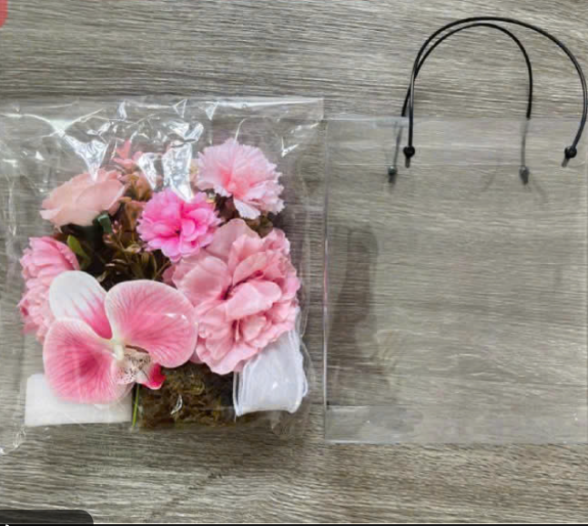 Túi Mica hoa cao cấp (20x20x10cm)