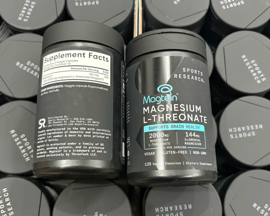 Viên Uống Bổ Não Sports Research Magtein Magnesium L-Threonate 2000mg 135 Viên - Hàng Costco