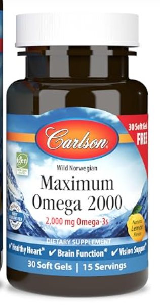 Viên Uống Omega-3 Carlson Elite EPA DHA Hỗ Trợ Tim Mạch Não Bộ - Nobox Hàng US