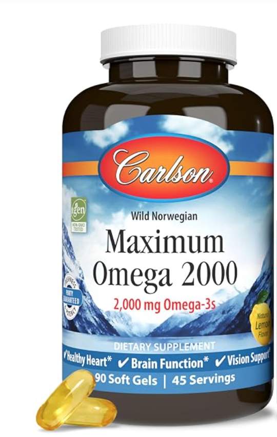Viên Uống Omega-3 Carlson Elite EPA DHA Hỗ Trợ Tim Mạch Não Bộ - Nobox Hàng US