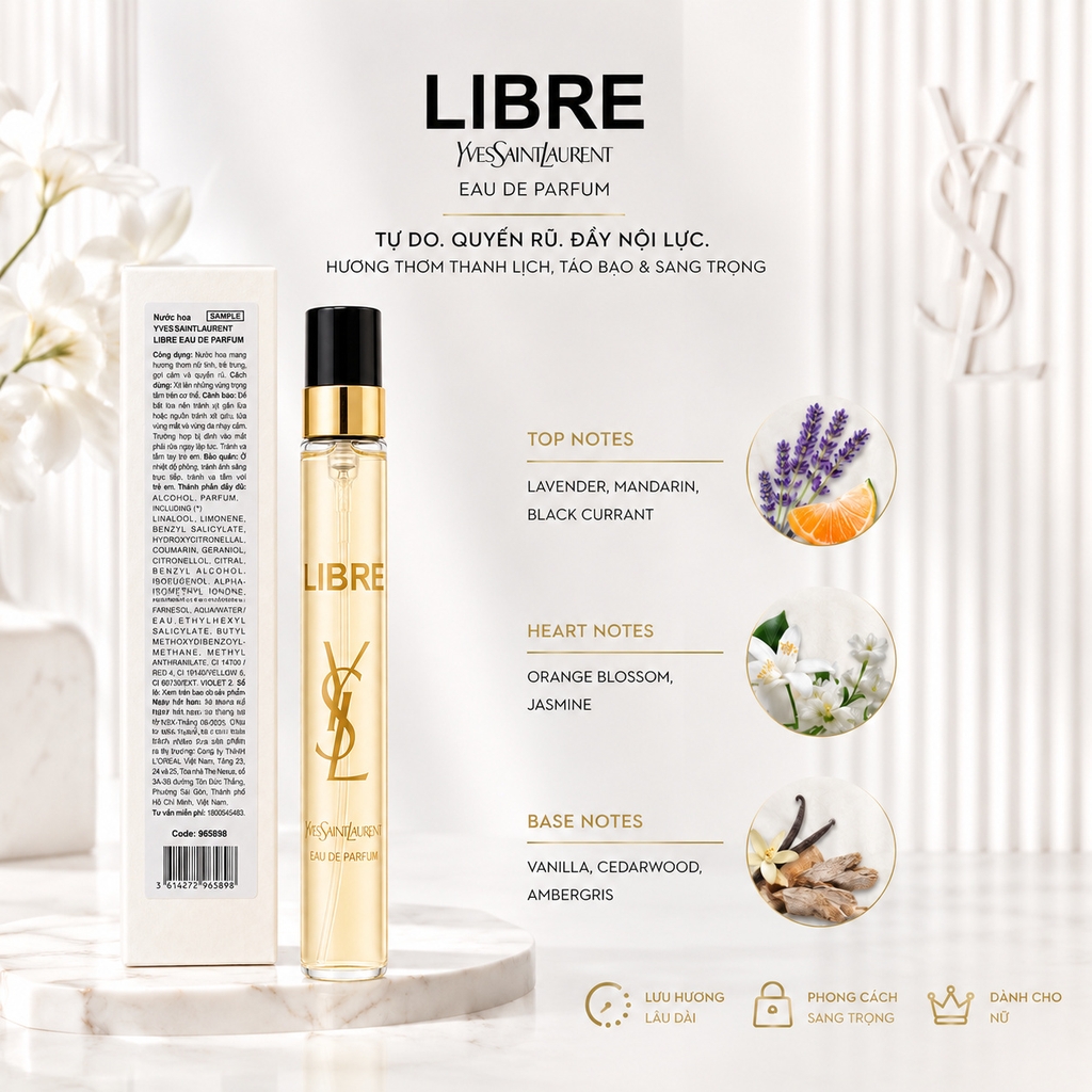 Nước Hoa Nữ EDP YSL Libre 10ml - Fullbox Hàng Công Ty