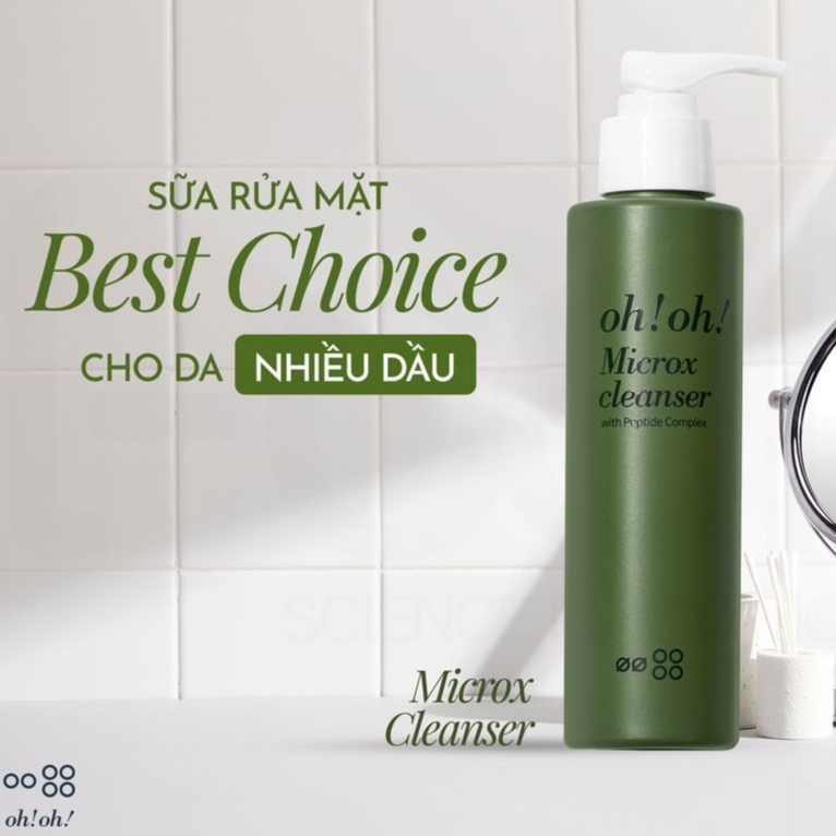Sữa Rửa Mặt Detox Ngăn Ngừa Lão Hóa Oh!Oh! Microx Cleanser (with Peptide Complex) 150g - Fullbox Hàng Công Ty