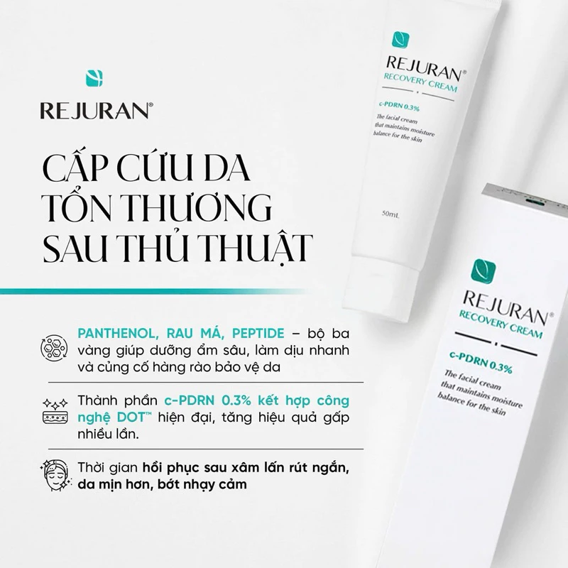 Kem Dưỡng Rejuran Recovery Cream (0.3% c-PDRN) Fullbox 50ml Hàng Công Ty