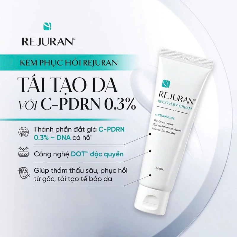 Kem Dưỡng Rejuran Recovery Cream (0.3% c-PDRN) Fullbox 50ml Hàng Công Ty