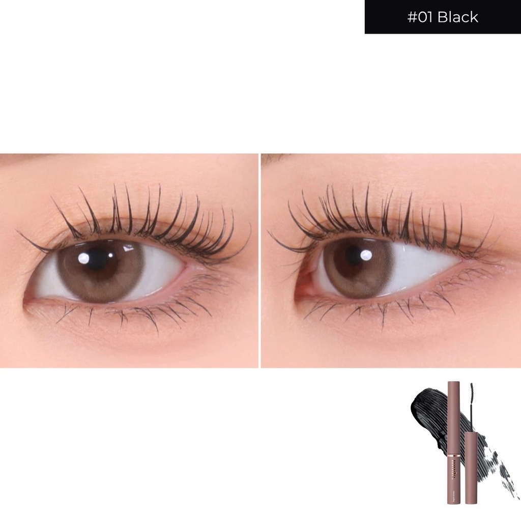 Mascara Mude Skinny Curling & Multi-Fixer 3ml Tách set Nobox