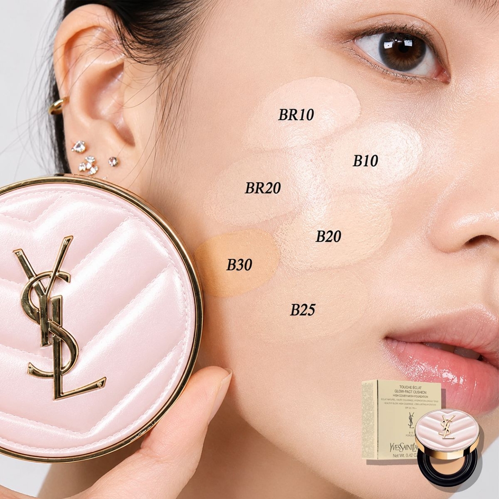 Cushion YSL Vỏ Hồng Touche Éclat Glow Pact - 12g Fullbox