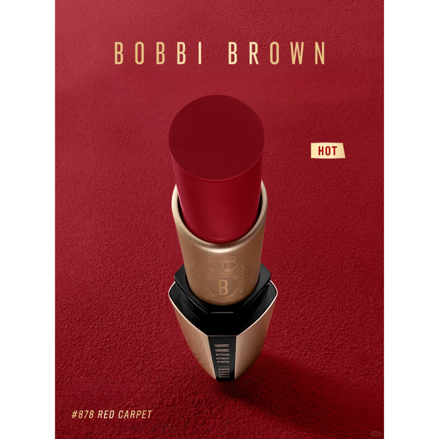 Son Bobbi Brown Luxe matte màu 878 Red Carpet 3.5g - Fullbox (Lỗi miệng son)