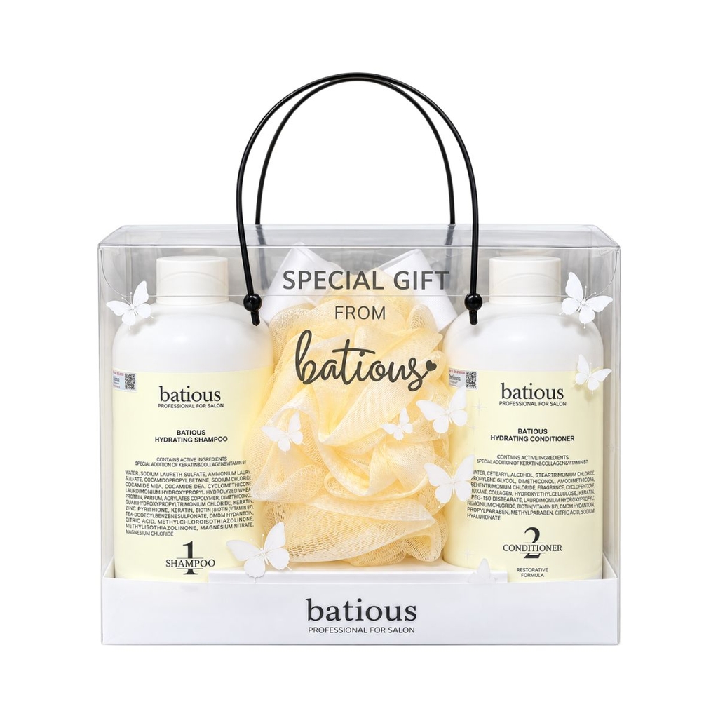 Set quà gội xả cao cấp Batious Shampoo & Conditioner 500mlx2 - Hàng công cty