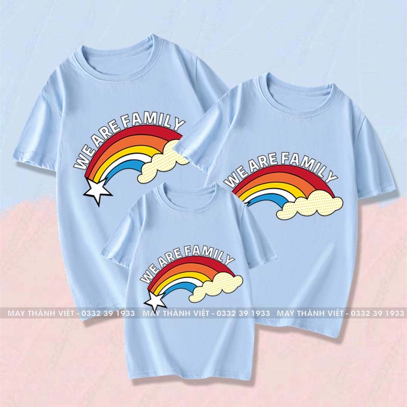 Áo Đi Biển Gia Đình Màu Vàng - Đồng Phục May Thành Việt