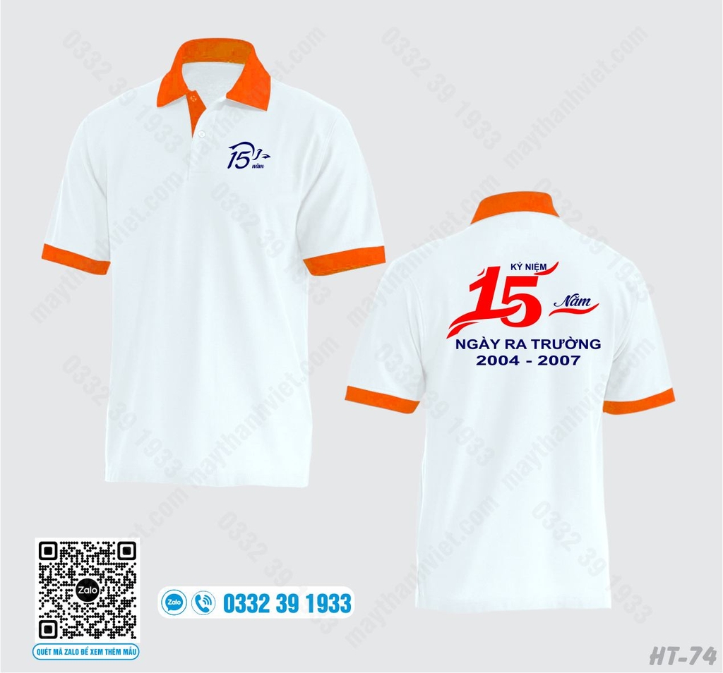 Áo thun họp lớp màu trắng cao cấp tại Kiên Giang - Đồng phục May Thành Việt