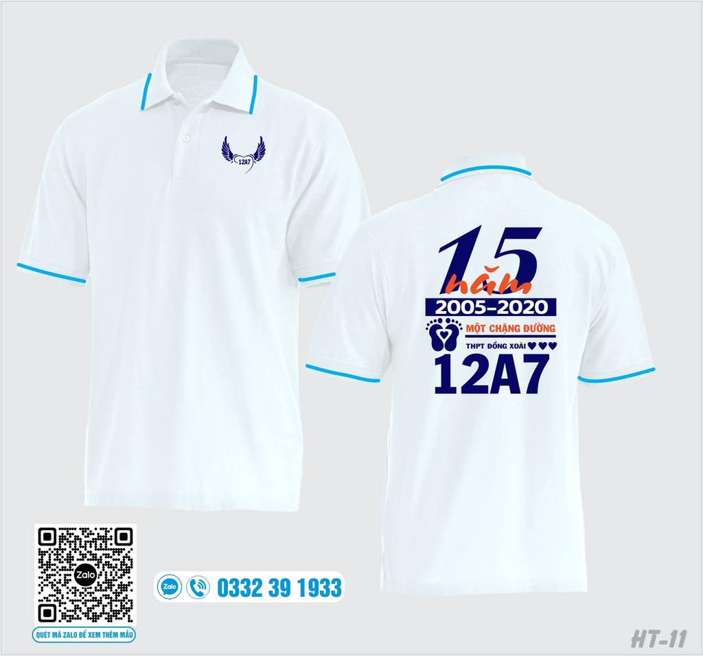 Áo thun họp lớp màu trắng cao cấp tại Kiên Giang - Đồng phục May Thành Việt
