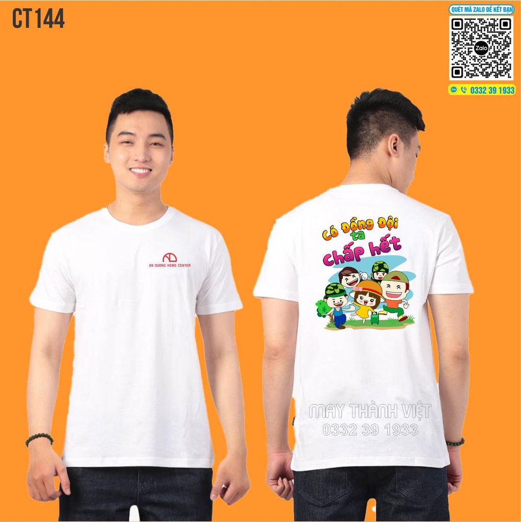 May đồng phục team building màu trắng  - Đồng phục may thành việt