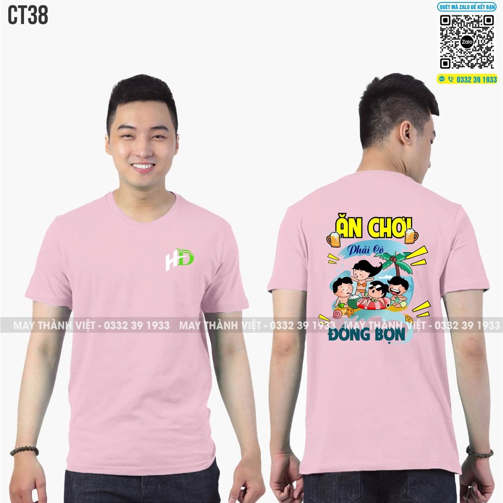 Mẫu áo team đi biển công ty màu trắng giá rẻ - đồng phục may thành việt