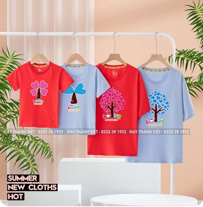 Áo Gia Đinh Đẹp Giá Rẻ Tại Hòa Bình Màu xanh dương - Đồng Phục May Thành Việt