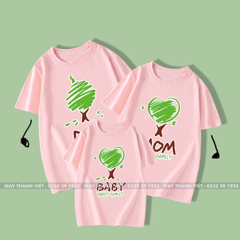 Áo Gia Đình Đẹp Màu Xanh Da Trời - Đồng Phục May Thành Việt