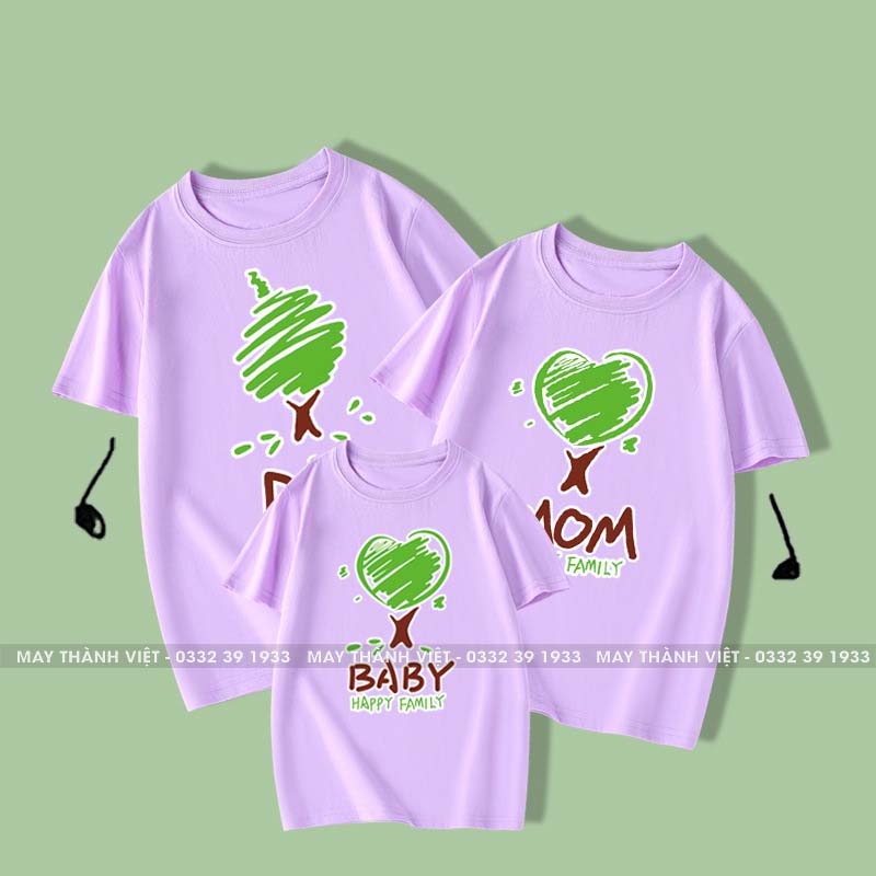 Áo Gia Đình Đẹp Màu Xanh Da Trời - Đồng Phục May Thành Việt