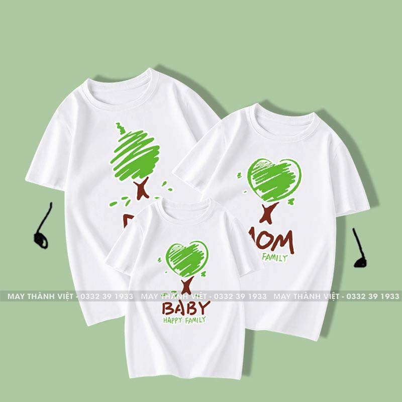 Áo Gia Đình Đẹp Màu Xanh Da Trời - Đồng Phục May Thành Việt