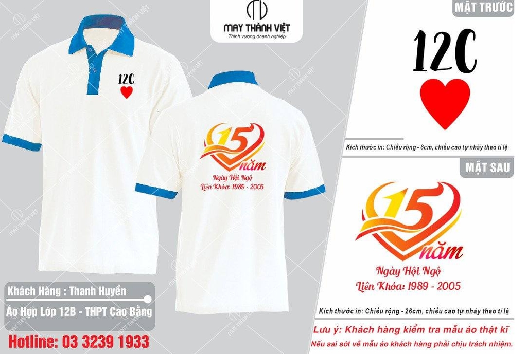Dong phuc hop lop mau trang rẻ đẹp 10 năm - Đồng phục May Thành Việt