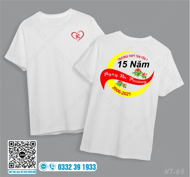 Áo đồng phục họp lớp đẹp nhất màu trắng cổ bẻ tại Cao Bằng - Đồng phục May Thành Việt