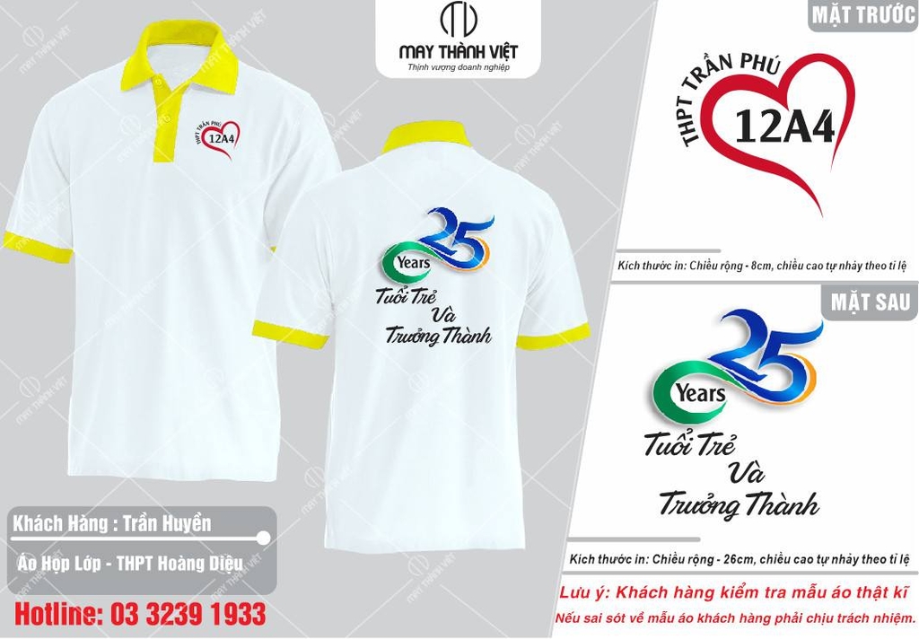 Áo kỉ niệm ra trường đẹp rẻ tại Hà Tĩnh - Đồng phục May Thành Việt