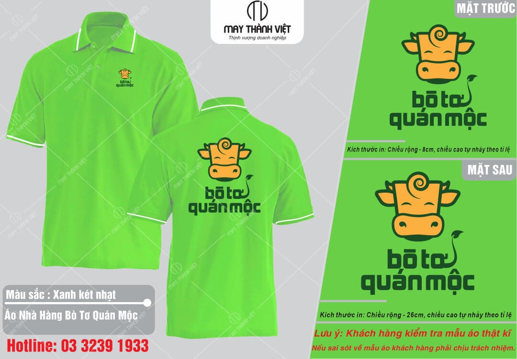 Đồng Phục Quán Trà tắc đẹp - Đồng Phục May Thành Việt