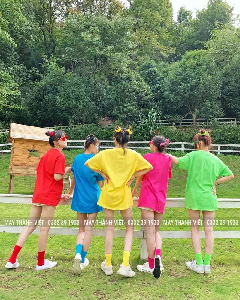 Áo thun nhiều màu đẹp cho team đi chơi - Đồng phục may thành việt