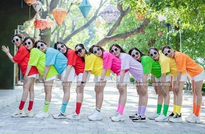 Áo trơn sắc màu cho lớp  - Đồng phục may thành việt